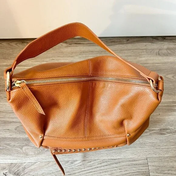 Laggo Joyce Hobo Leather Bag in British Tan NWOT